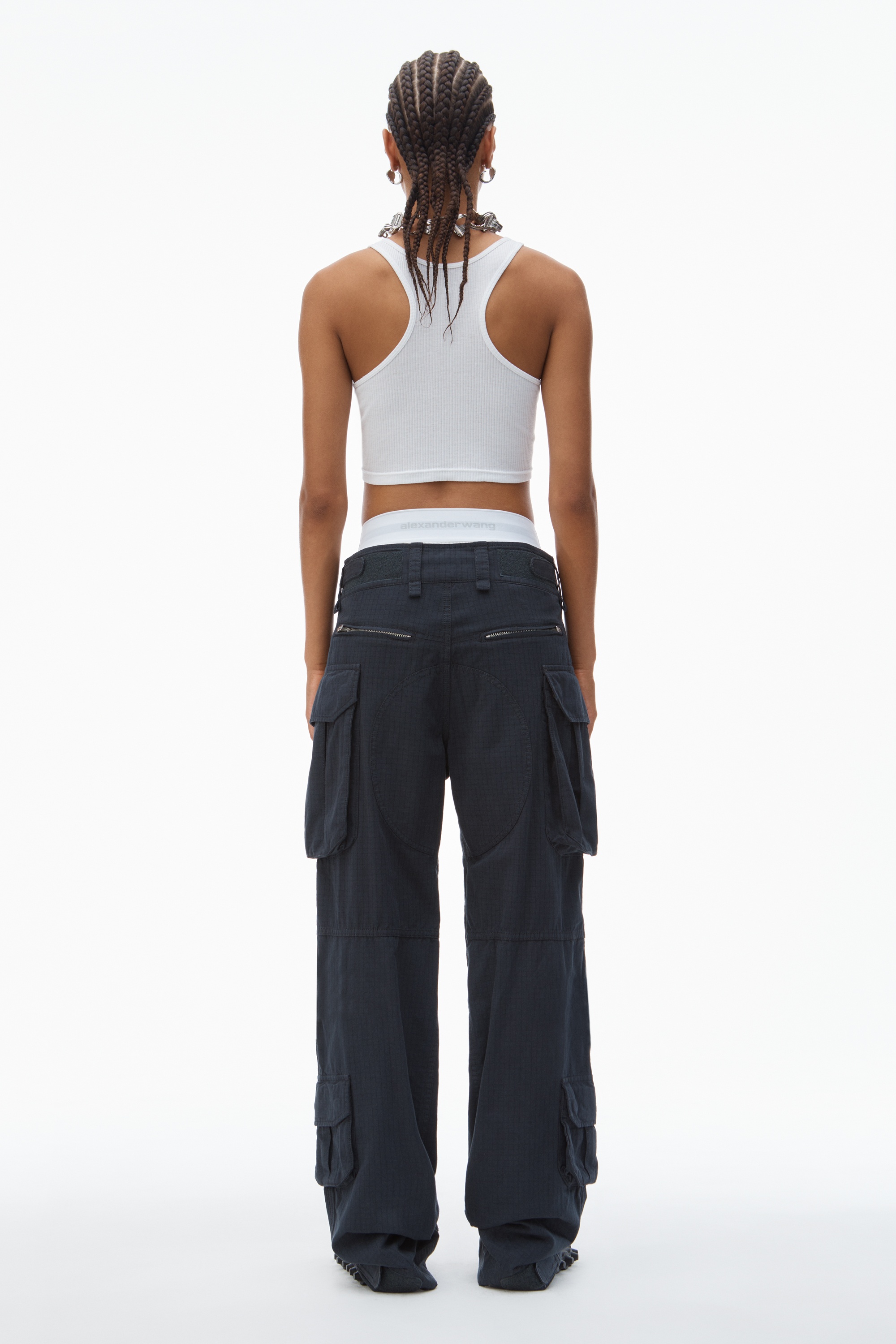 Pre-Styled Cargo Pants with Brief Waistband - 4