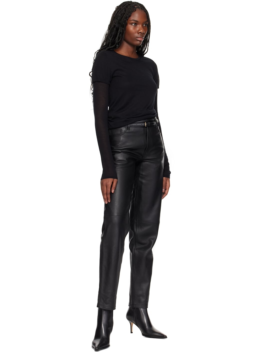 Black Colombina Fine Double Belt - 3