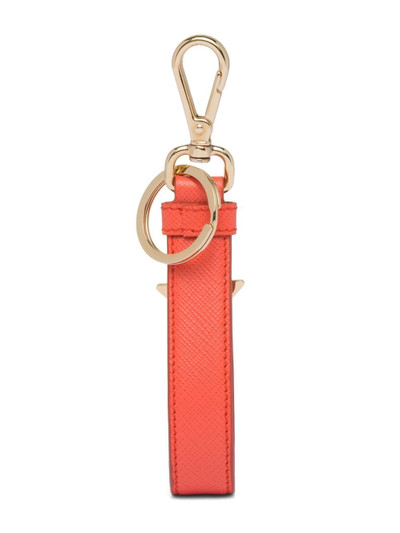 Prada Saffiano leather keychain outlook