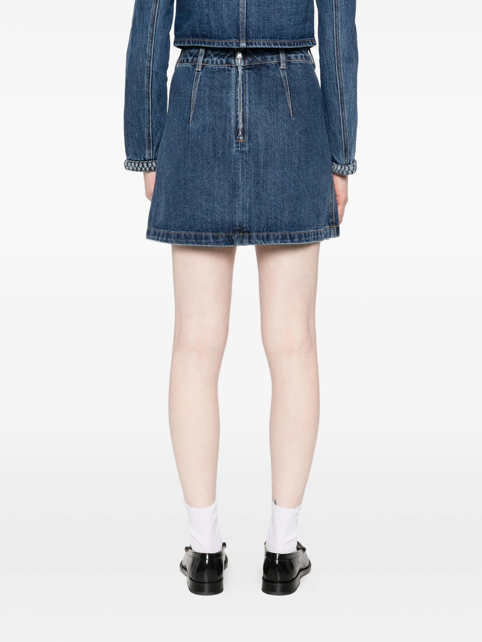 Self-portrait Denim Mini Skirt - 4