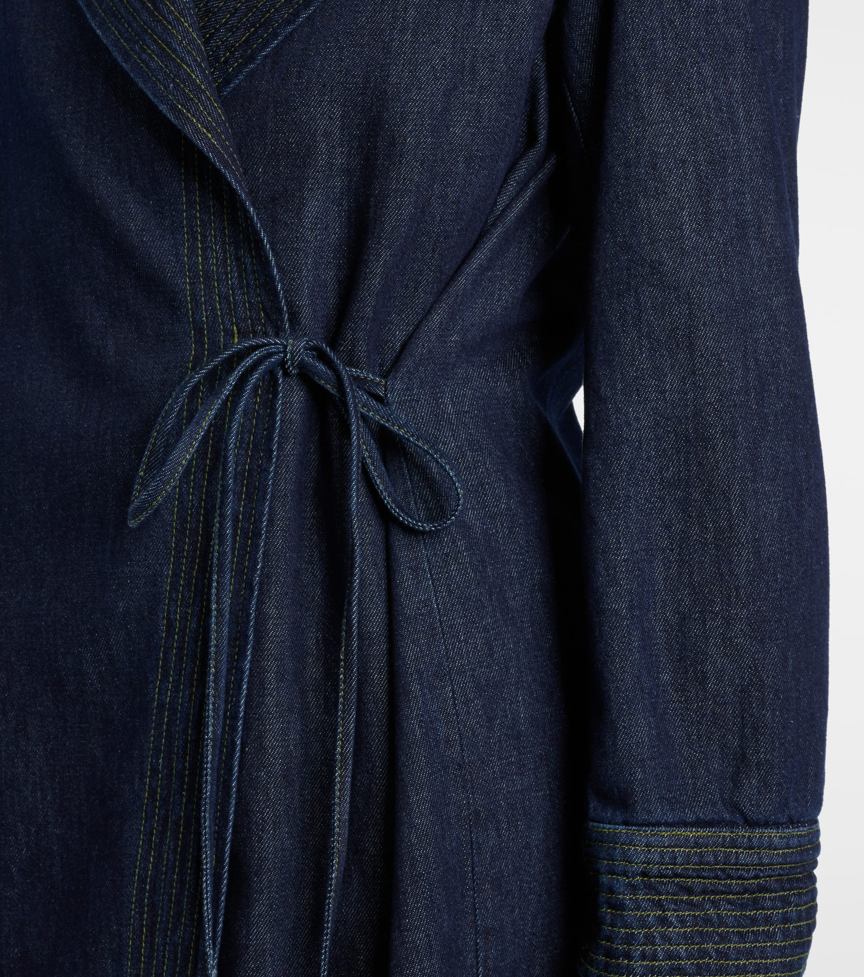 Denim wrap coat - 5
