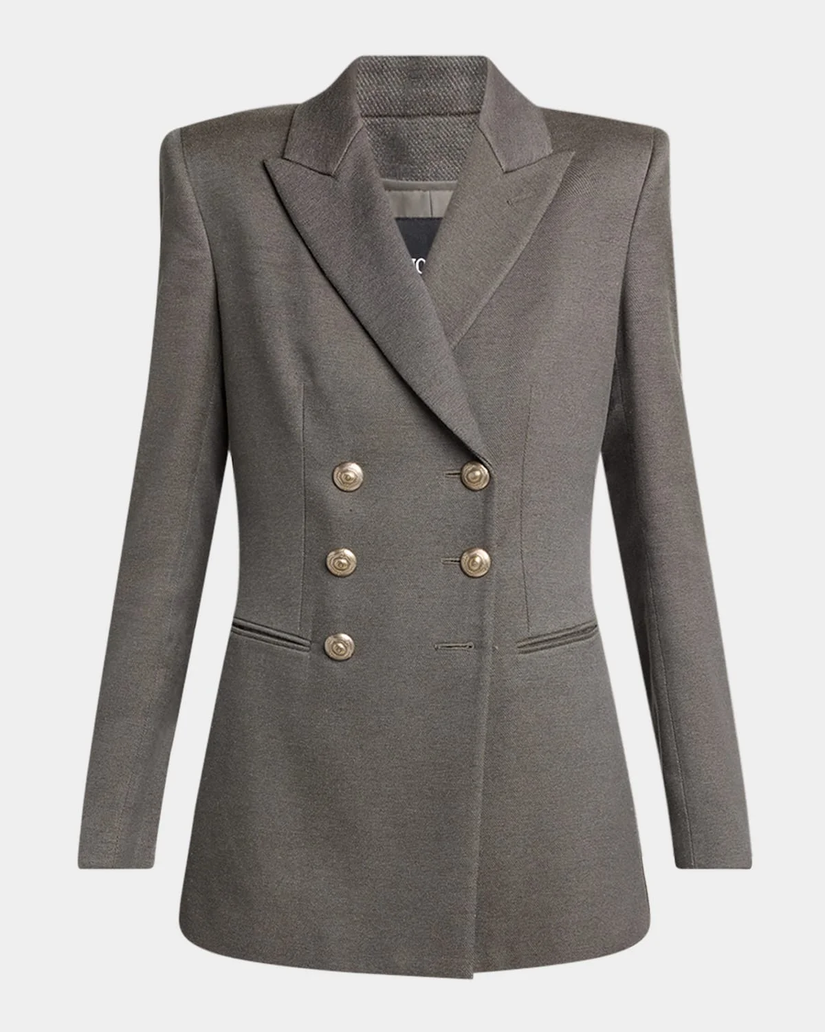 Silk Cotton Double-Breasted Blazer - 1