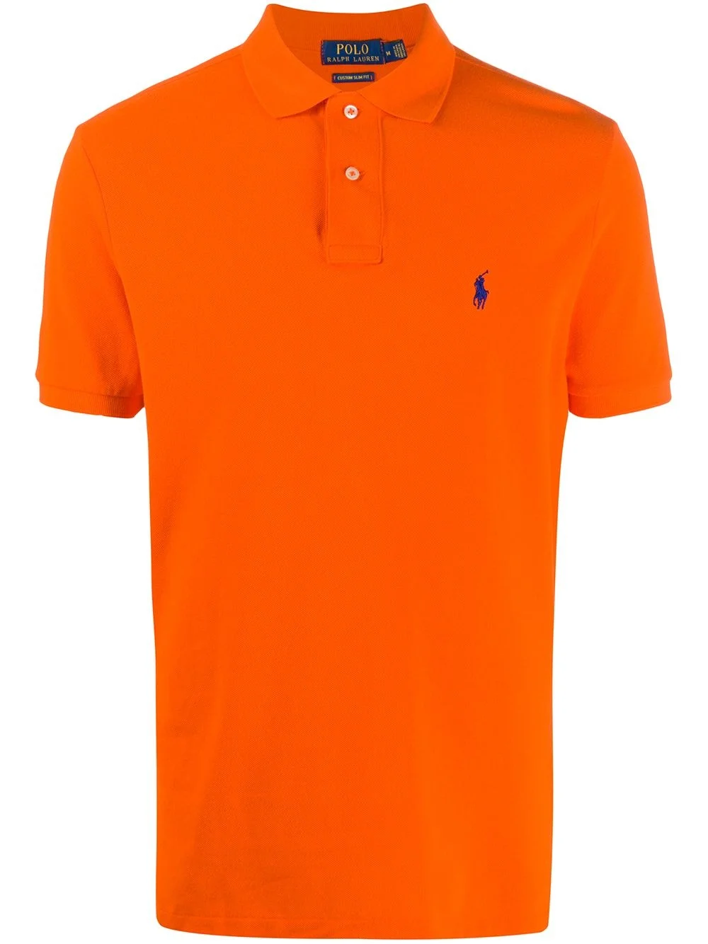 logo-embroidered piqué polo shirt - 1