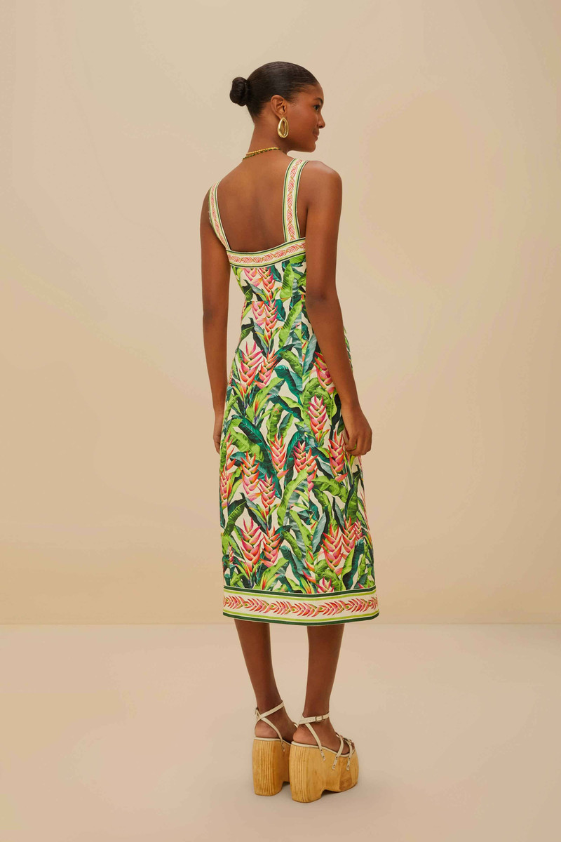 Heli Leaves Pearl Midi Dress 4