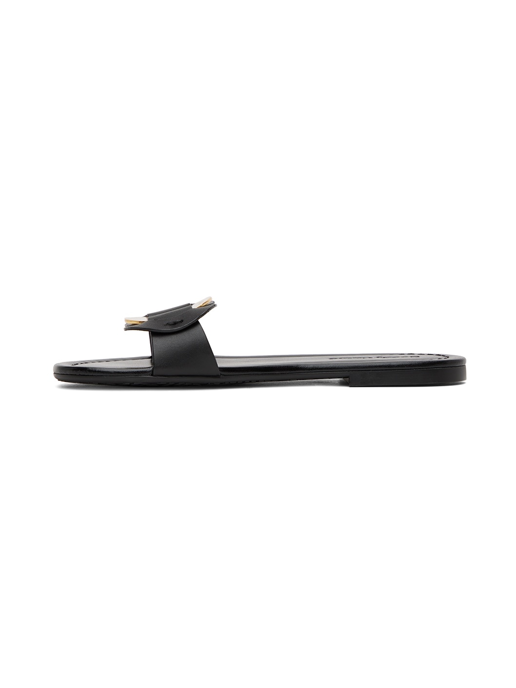 Black Chany Flat Sandals - 3
