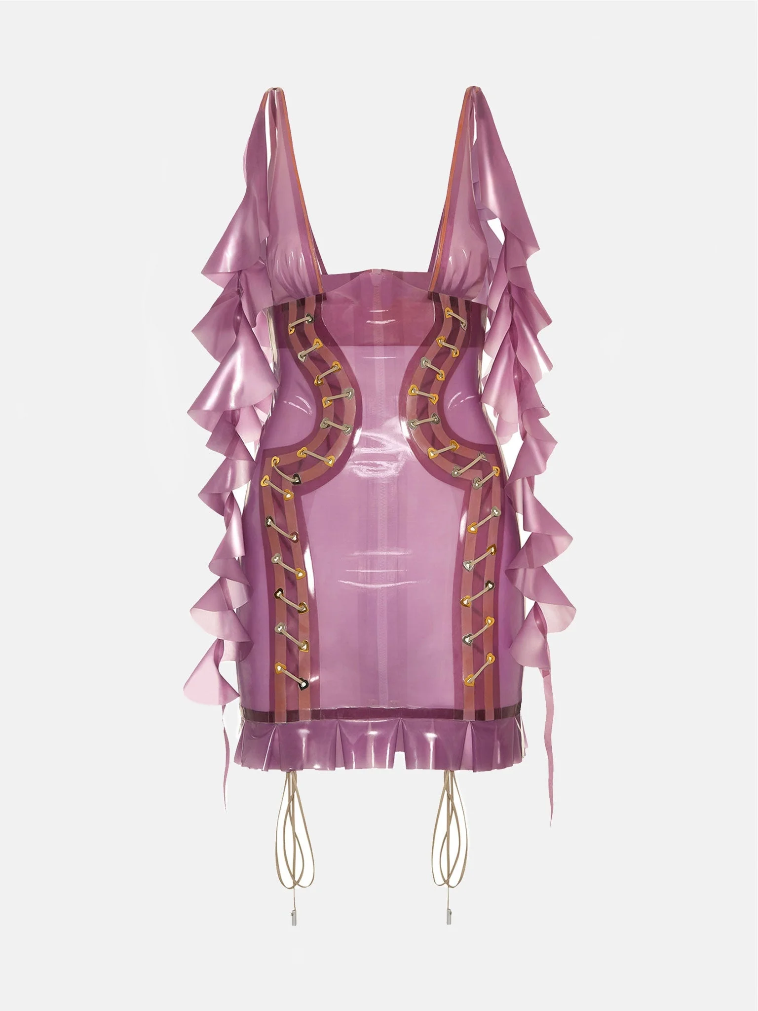 TYRA LATEX DRESS DUSTY - 1