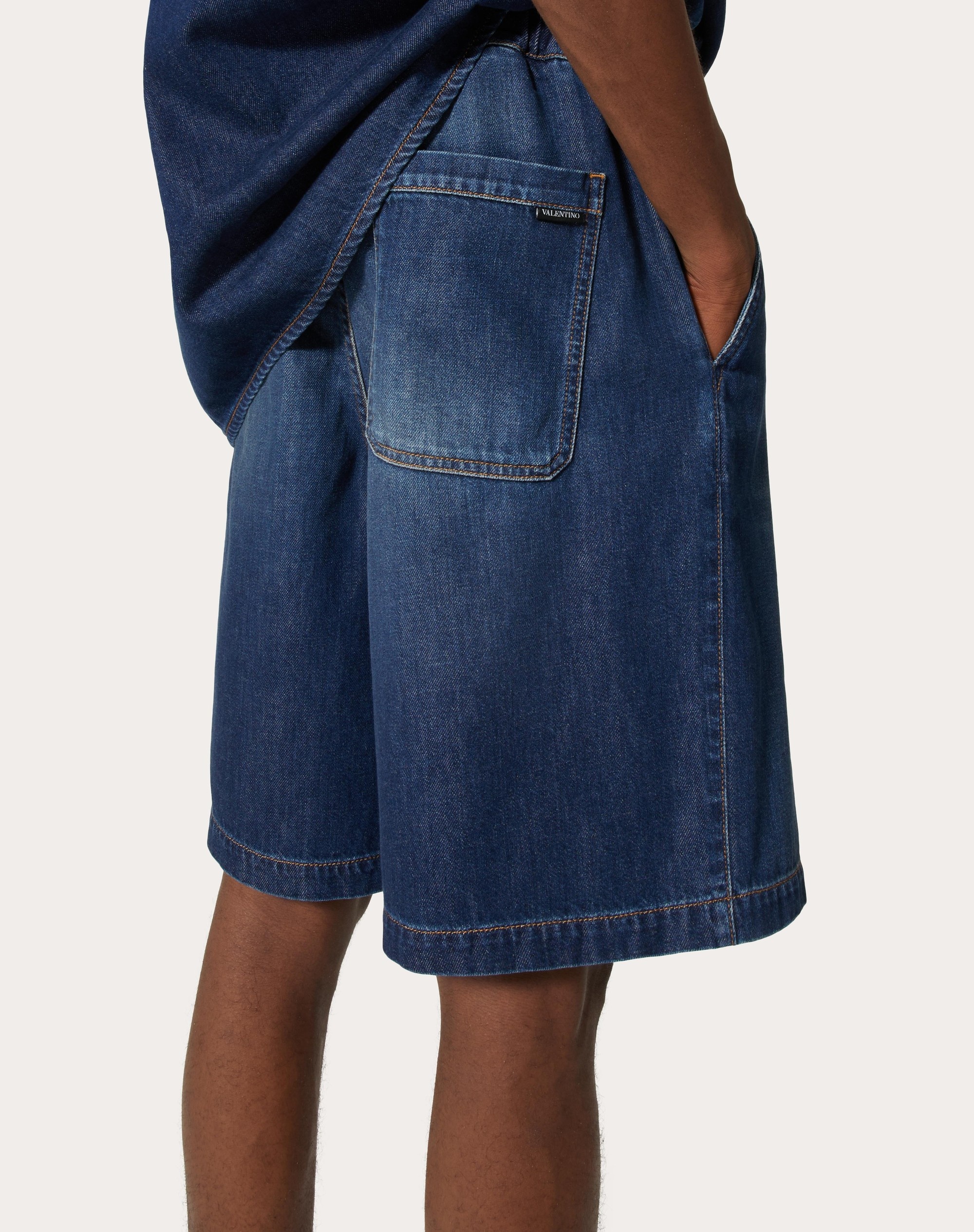 DENIM CHAMBRAY BERMUDA SHORTS - 5