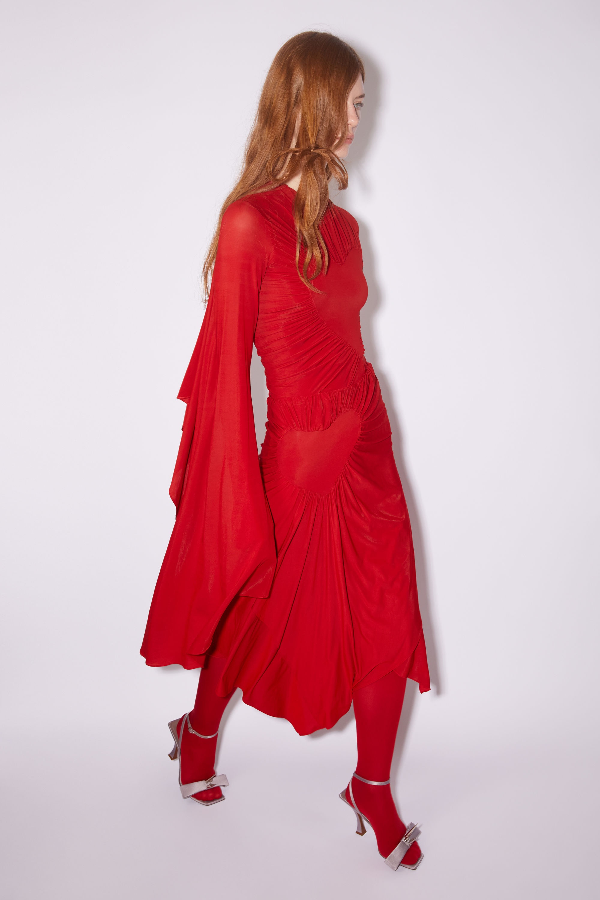 Heart draped skirt - Cardinal red - 4