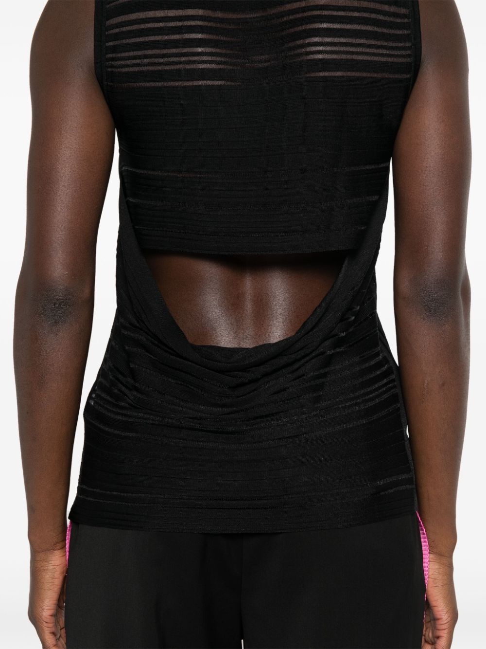 open-back ribbed tank top - 5