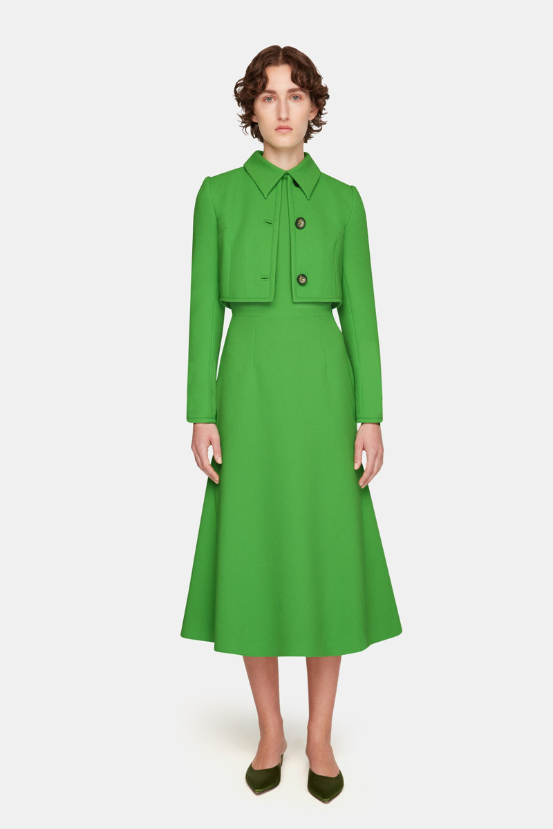 EMILIA WICKSTEAD Lizette Jacket In Fresh Green Single Wool Crepe outlook