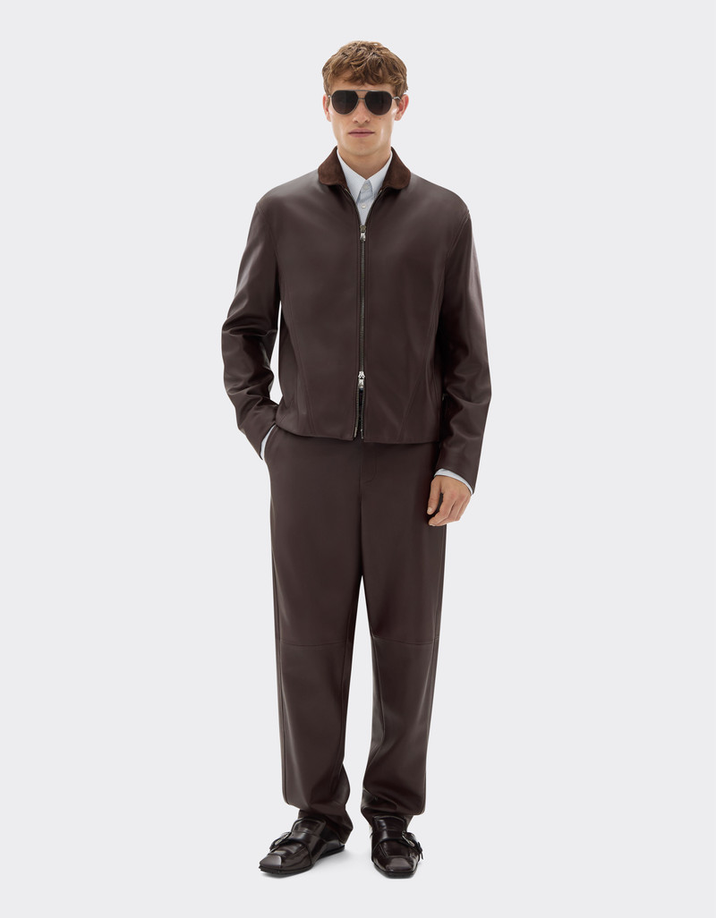 Ferrari Overshirt jacket in nappa and suede outlook