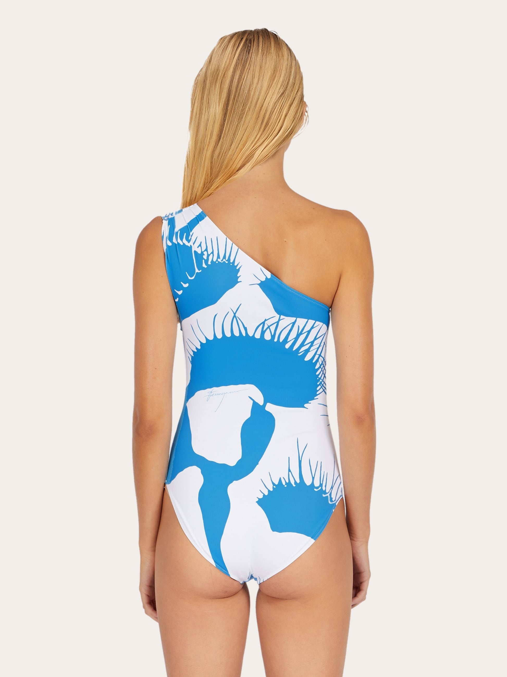 Venus print one shoulder swimsuit - 3