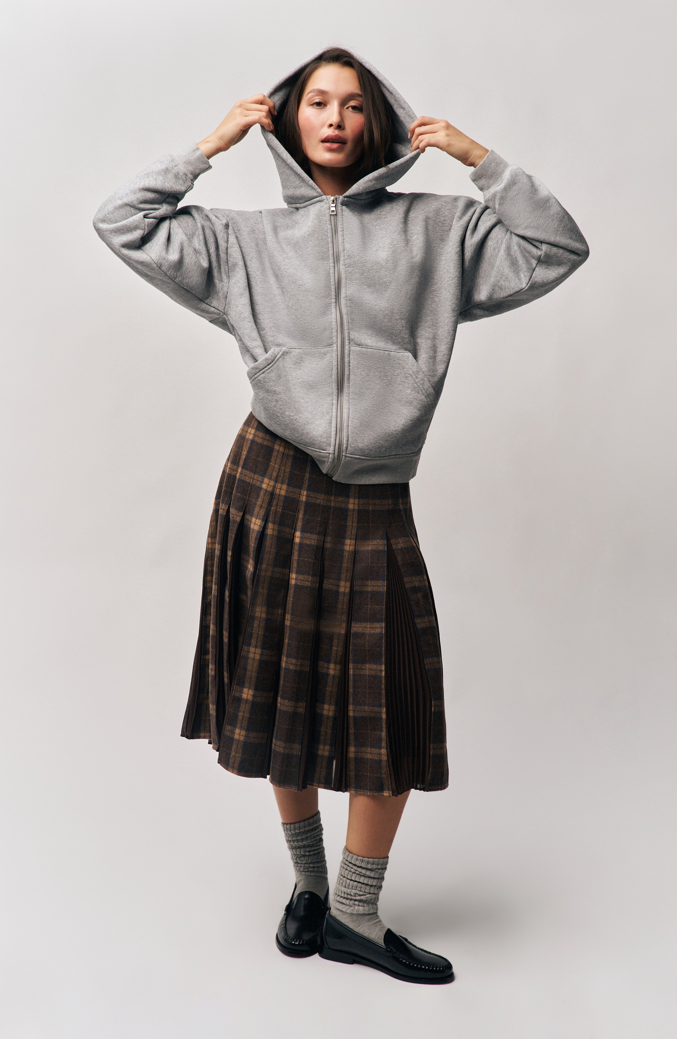 Guizio Gibson Chiffon Pleated Skirt in Tartan Multi at Nordstrom - 5
