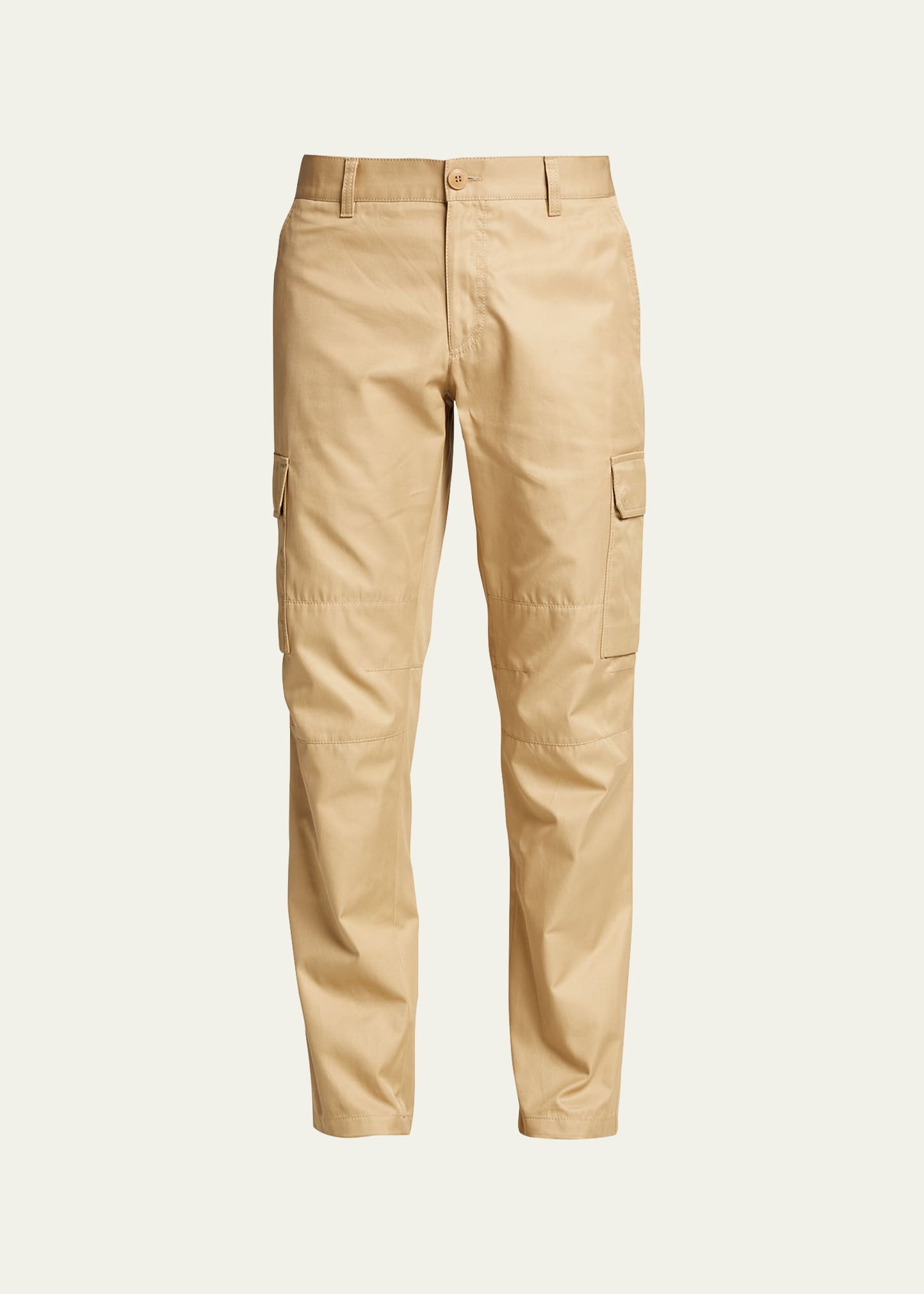 Men's Solid Cotton Cargo Pants - 1