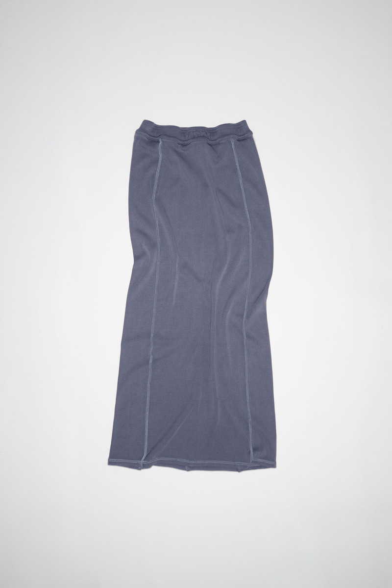 Ribbed Midi skirt - Lavender purple 1