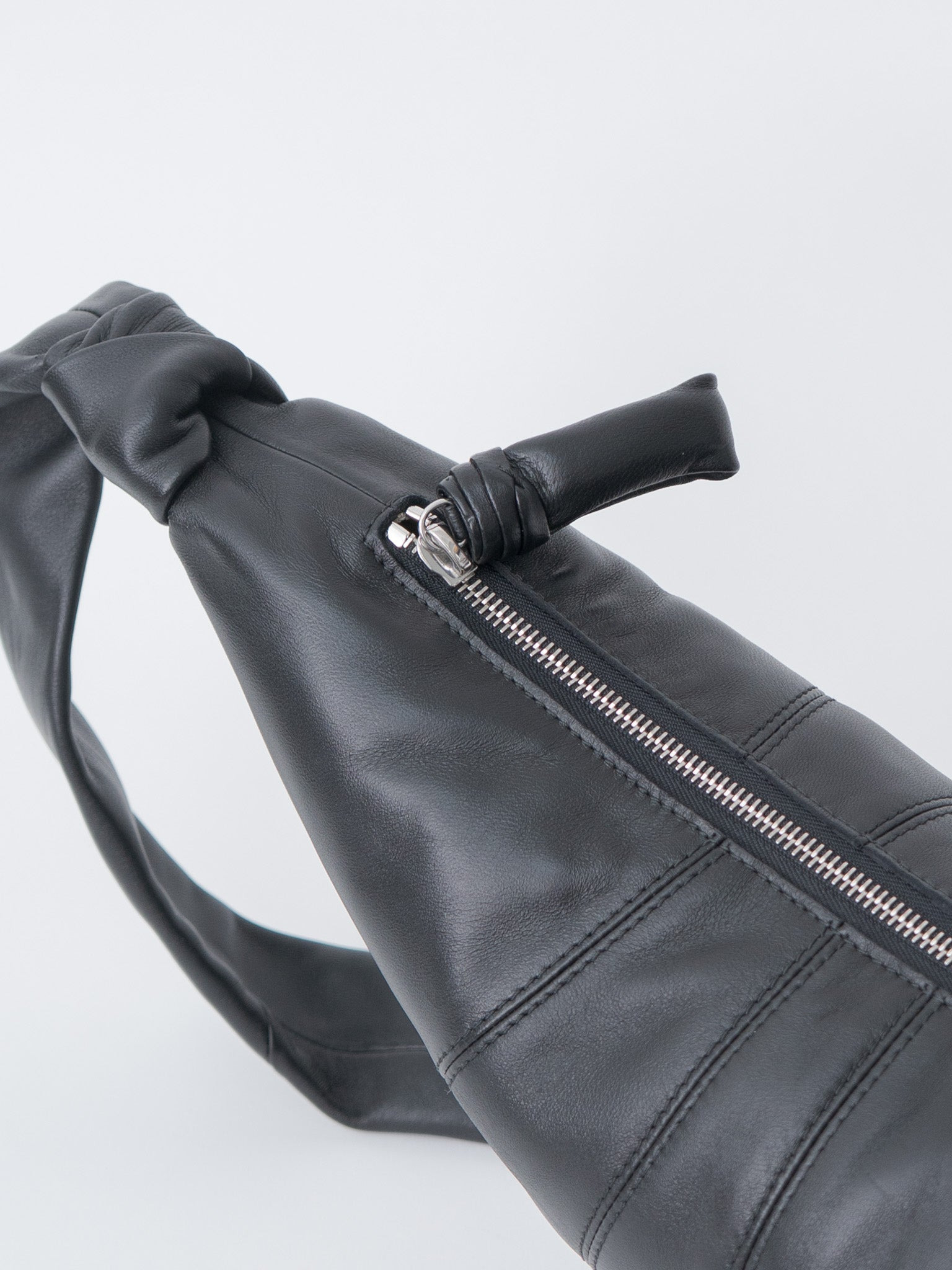 Medium Croissant Bag - Black (soft nappa leather) - 6
