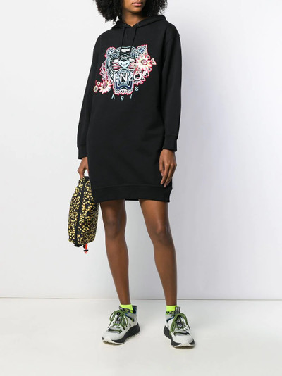 KENZO tiger motif hoodie dress outlook