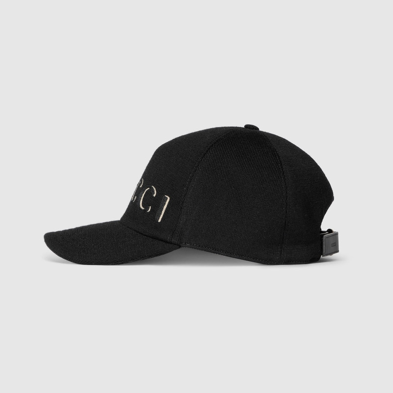 GUCCI Embroidered wool baseball hat outlook