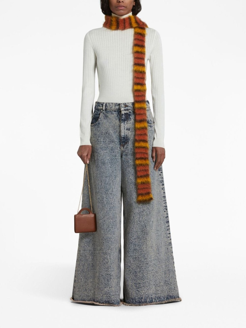 Marni logo-stamp leather bi-fold wallet outlook