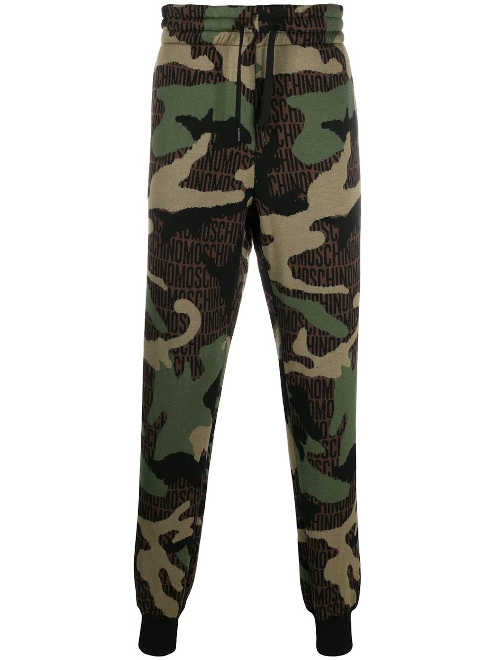 logo print camouflage track pants - 1