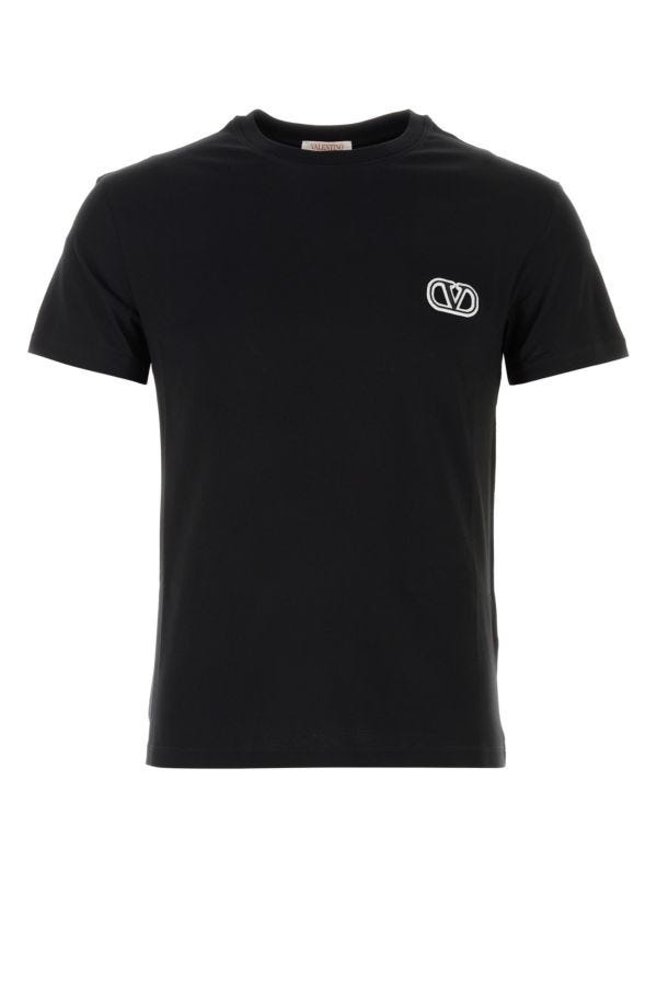 Black cotton t-shirt - 1