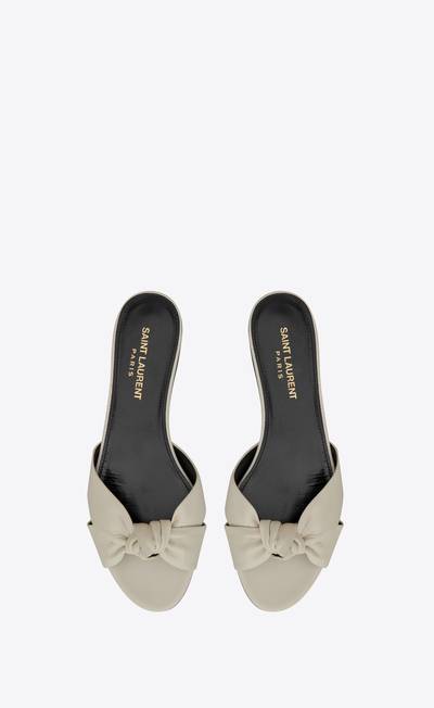 SAINT LAURENT bianca flat mules in smooth leather outlook