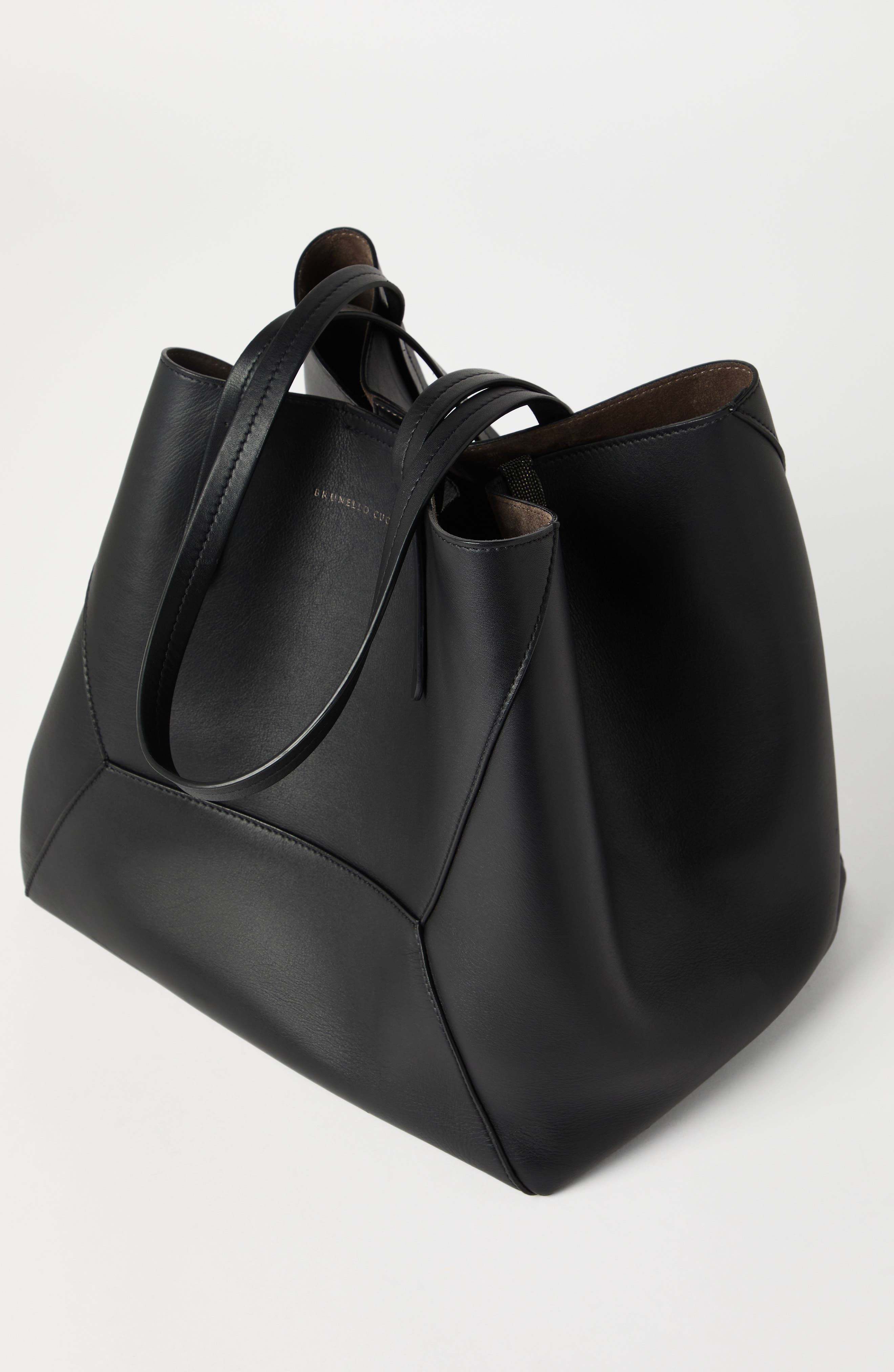 Brunello Cucinelli Calfskin BC Duo bag in Black at Nordstrom - 4