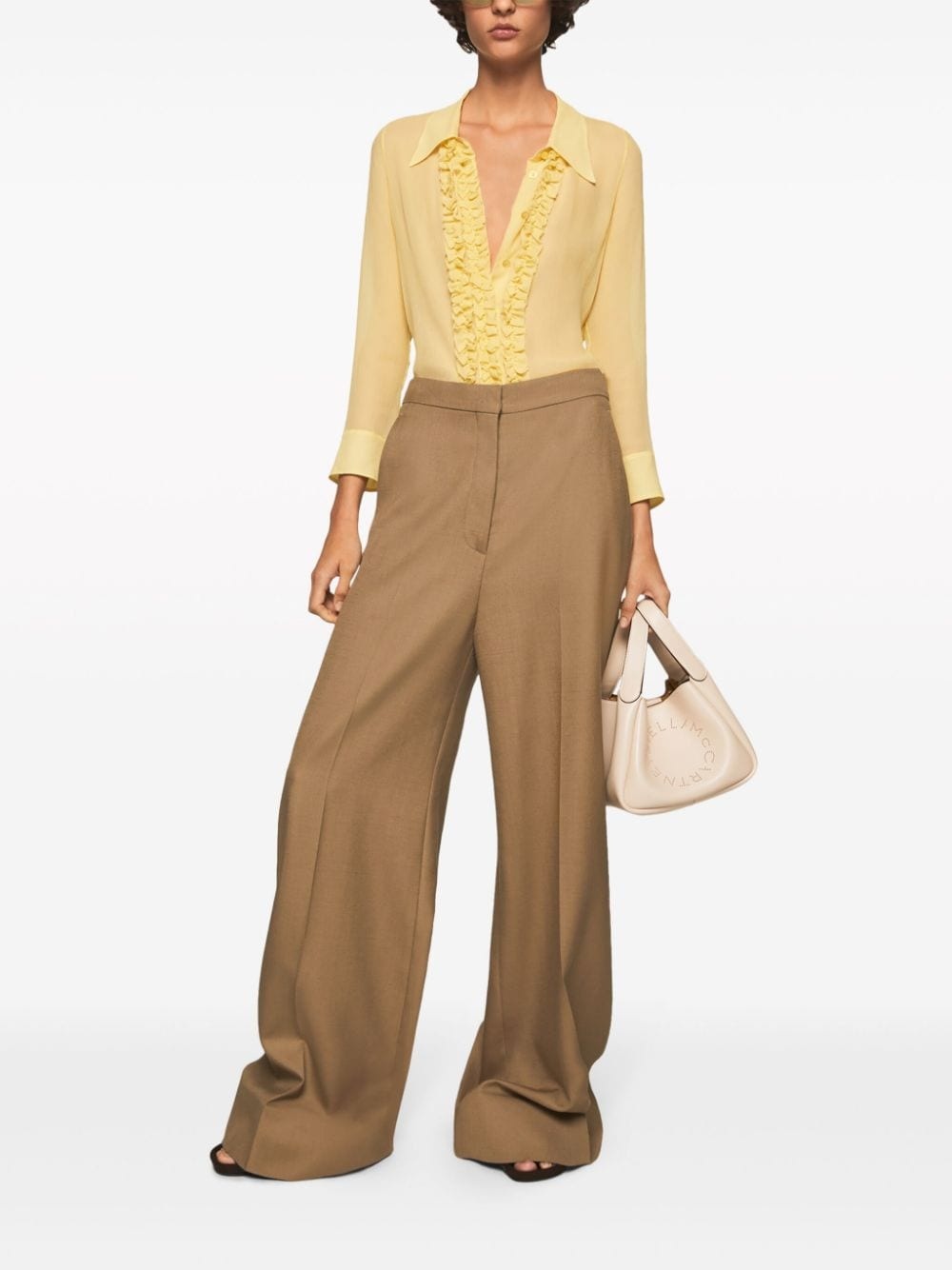 ruffle-detail silk shirt - 2