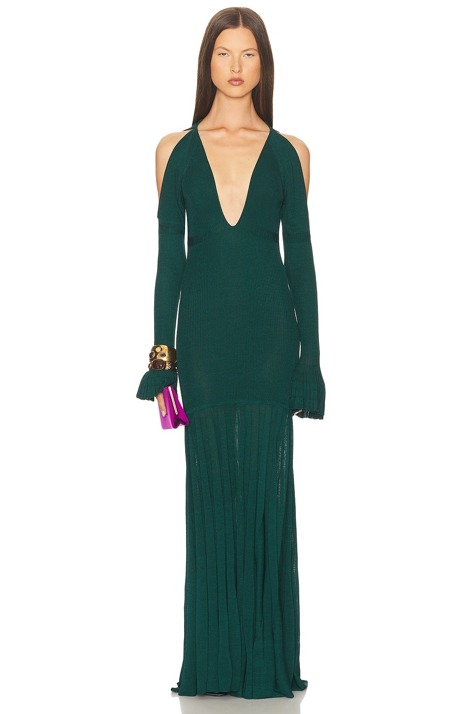 Cold Shoulder Maxi Dress - 2