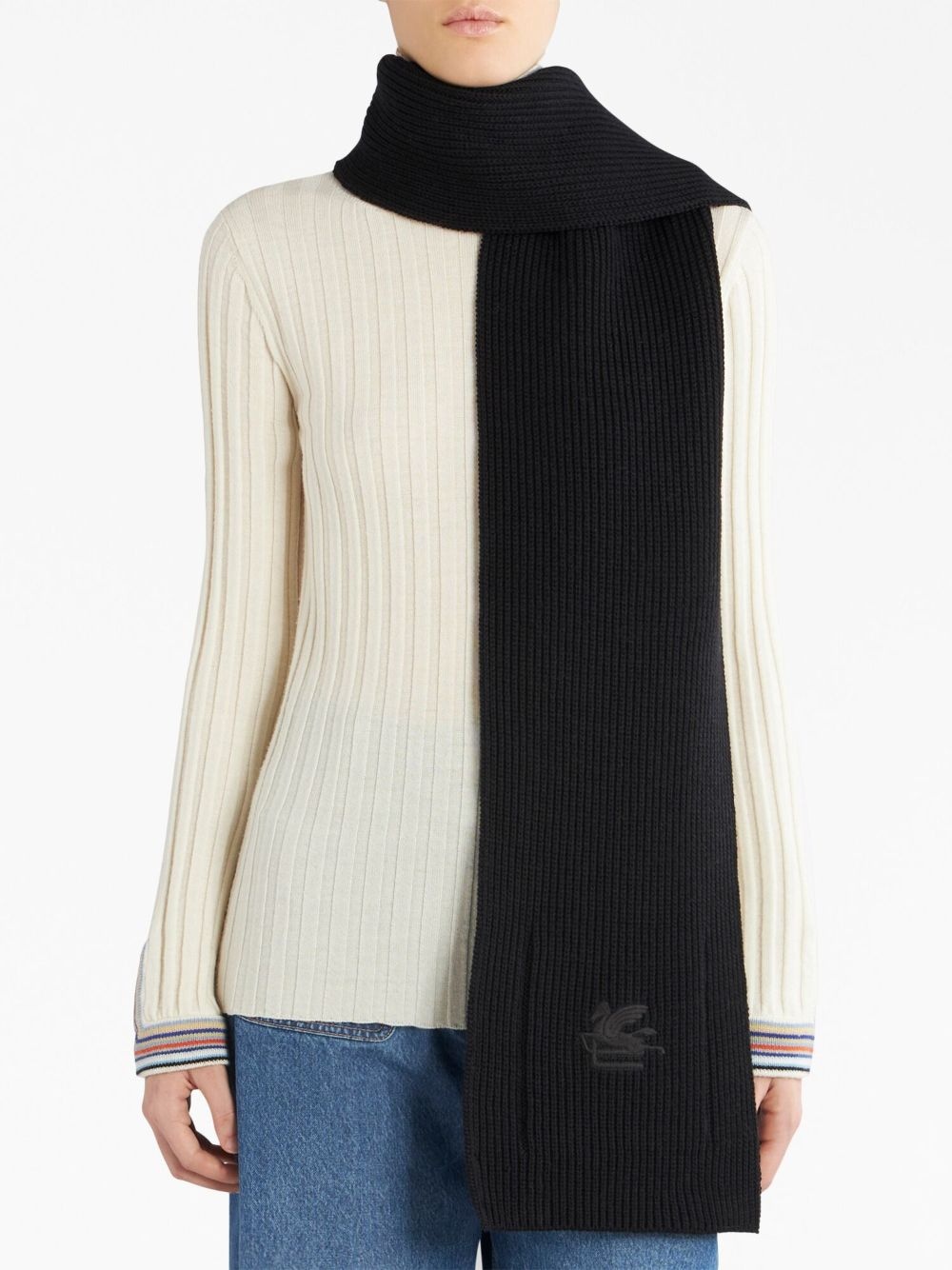 fine-knit wool scarf - 3