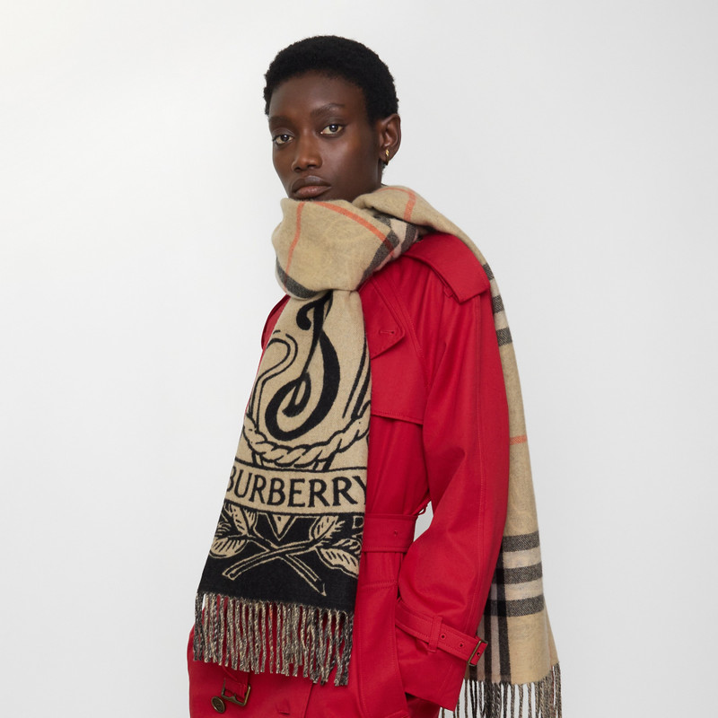 Burberry Wide Reversible Stormy Knight Scarf outlook