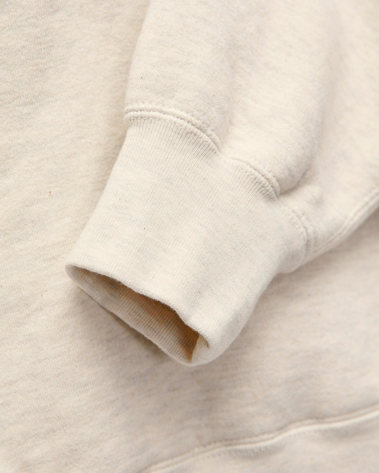 Azuma-Knit Fleece Pullover Hoodie in Oatmeal - 5