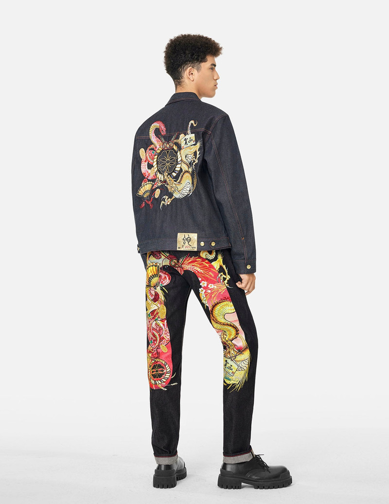 2025 Limited Edition Year of the Snake Carrot Fit Raw Jeans #2017 3