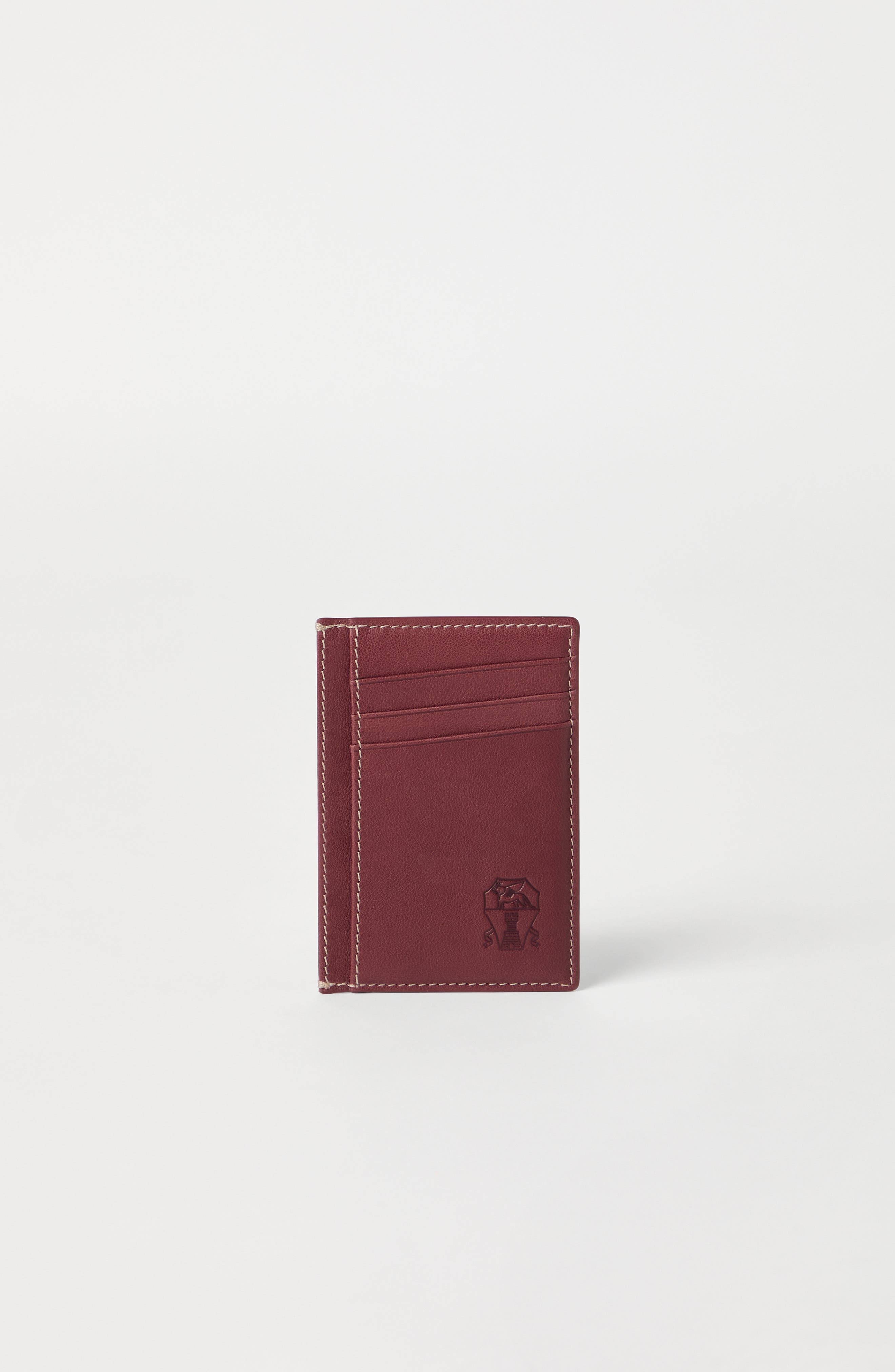Brunello Cucinelli Calfskin card case in Burgundy at Nordstrom - 2