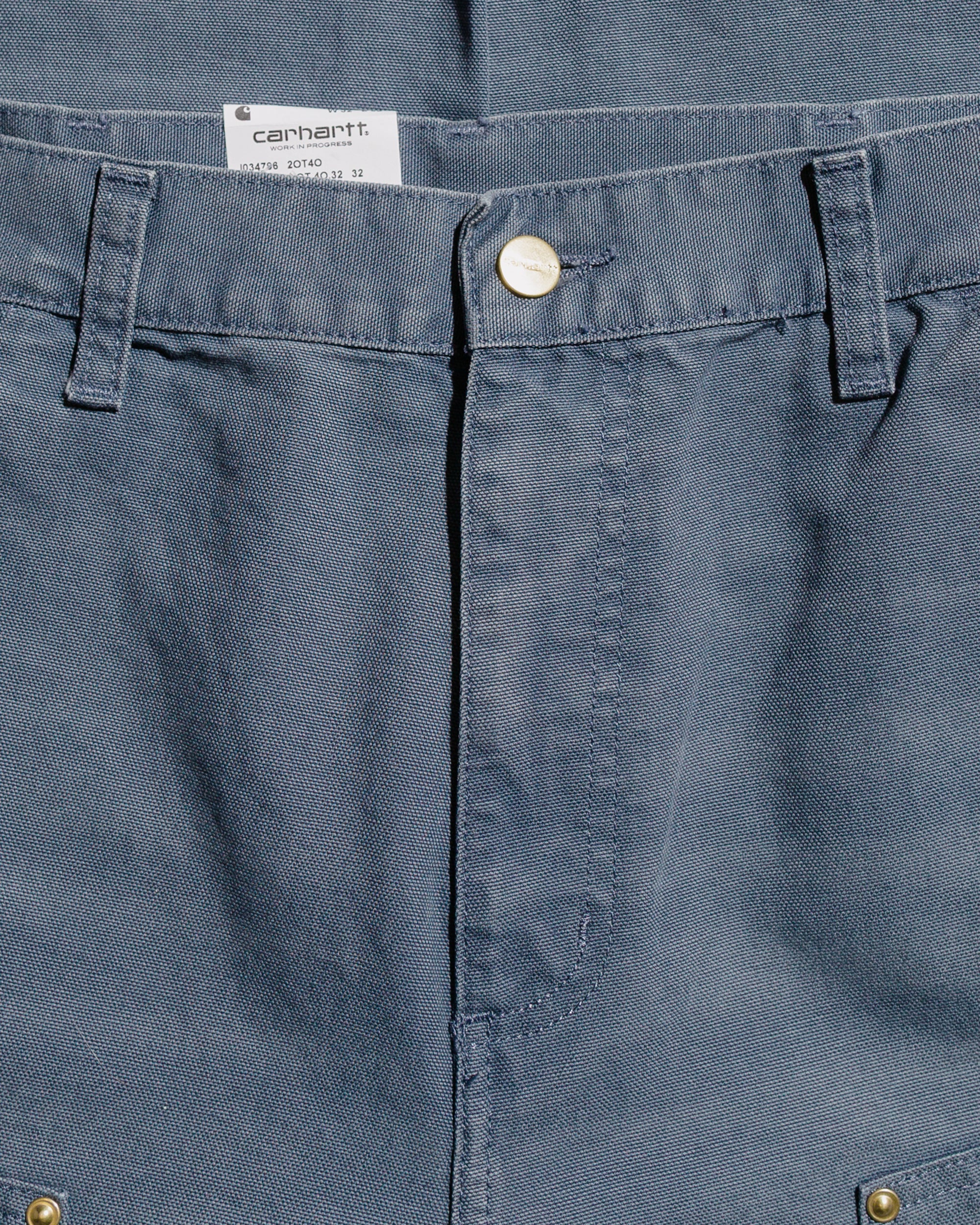 Carhartt W.I.P. Double Knee Pant Canvas Dusky Blue Stone Canvas - 5