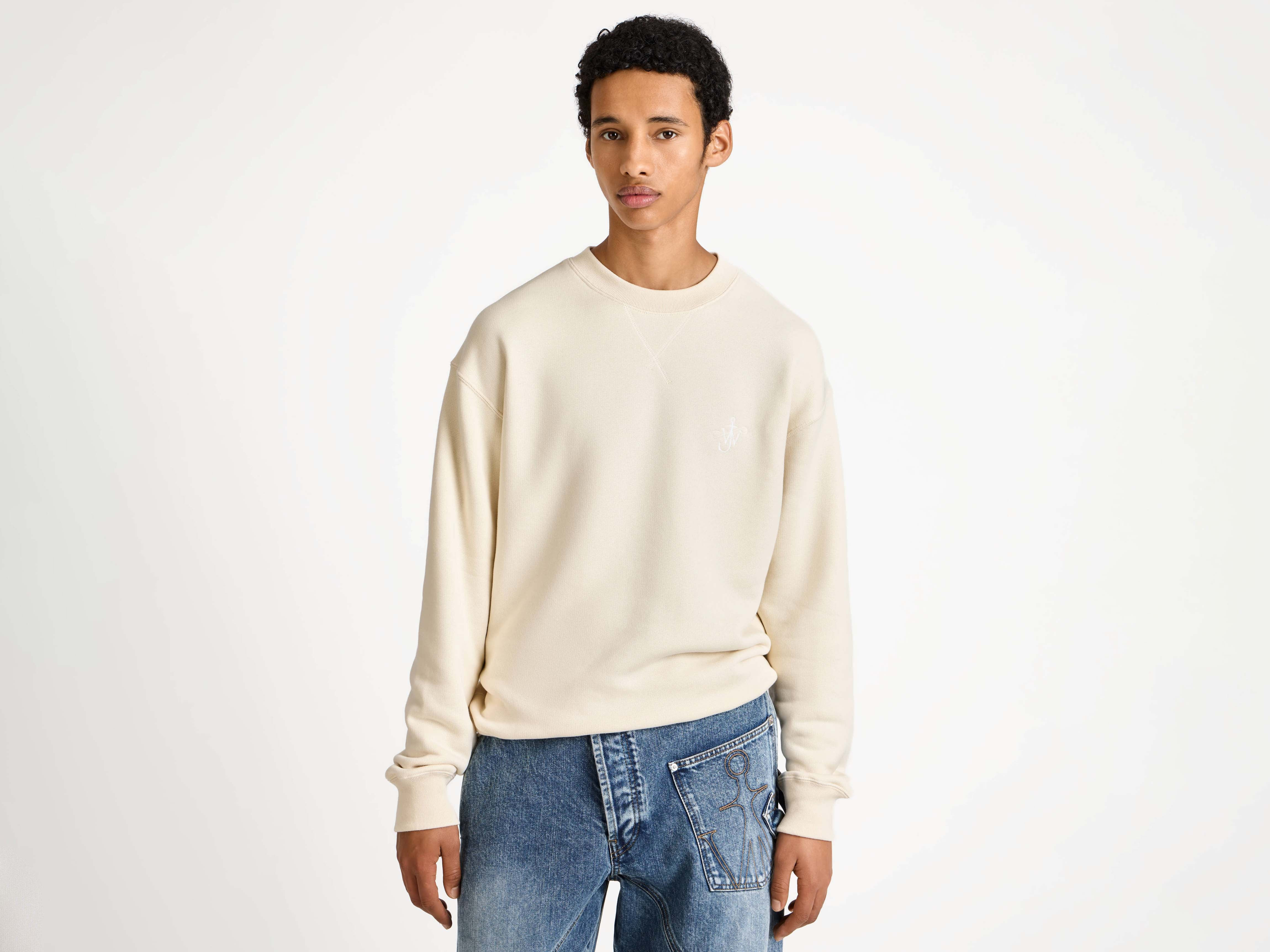 RIBBON ANCHOR SWEATSHIRT IN ECRU - 4