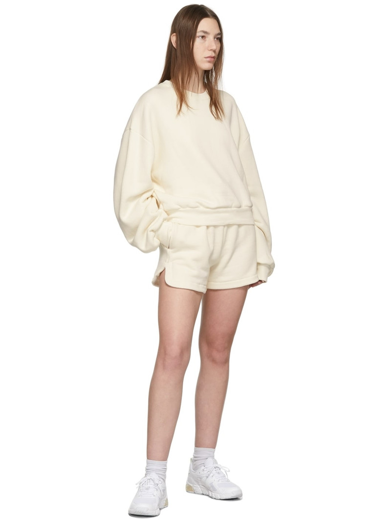 HALFBOY®️ Off-White Crew Over Cropped Sweatshirt outlook
