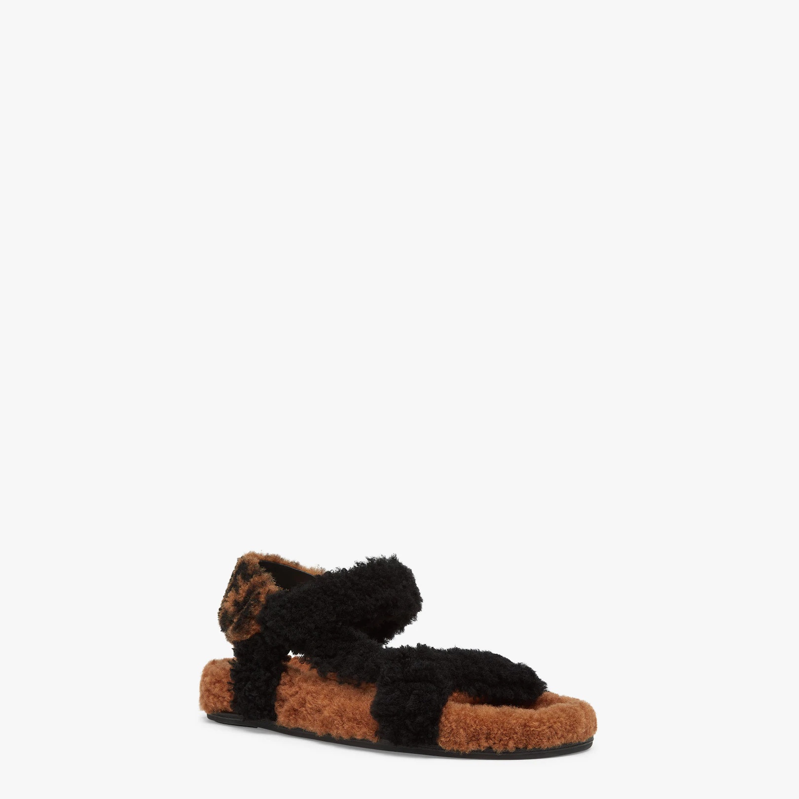 Black sheepskin sandals - 2