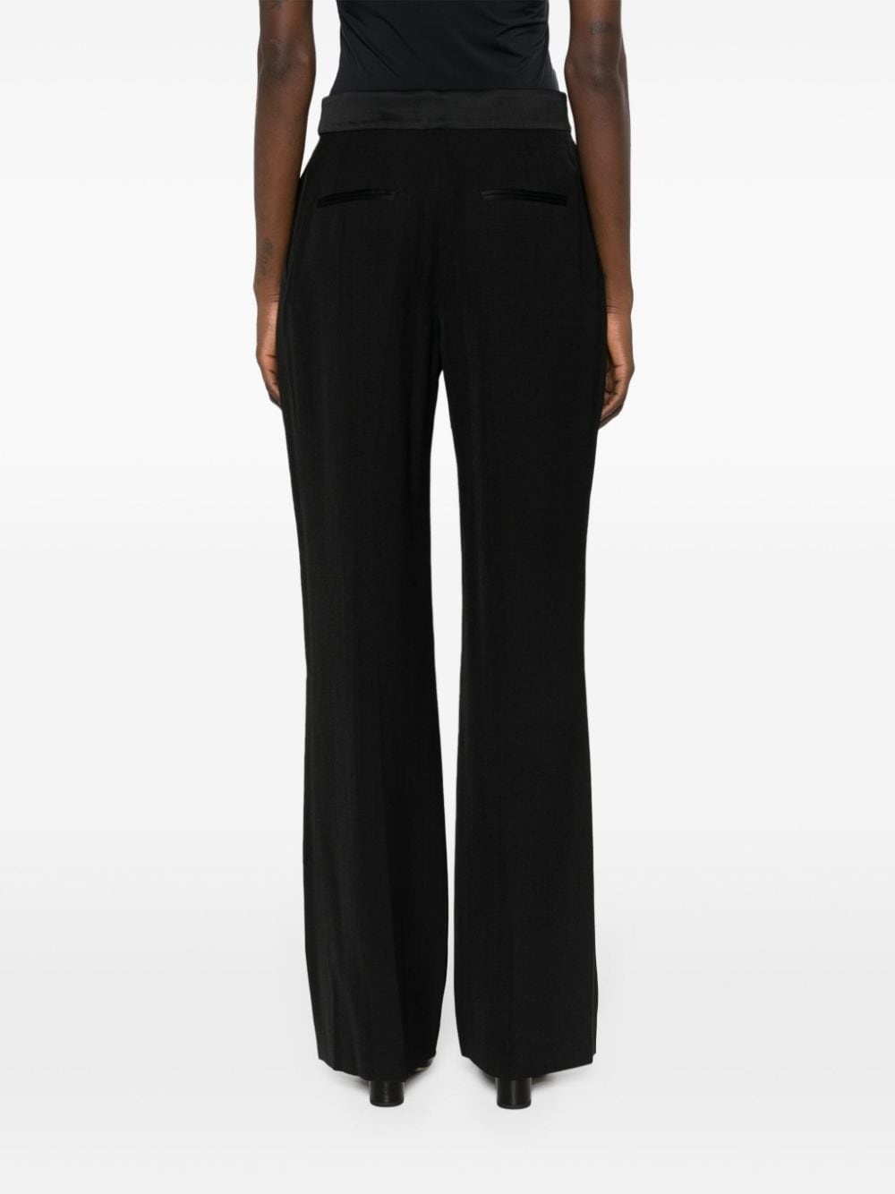 pressed-crease long-length straight-leg trousers - 4