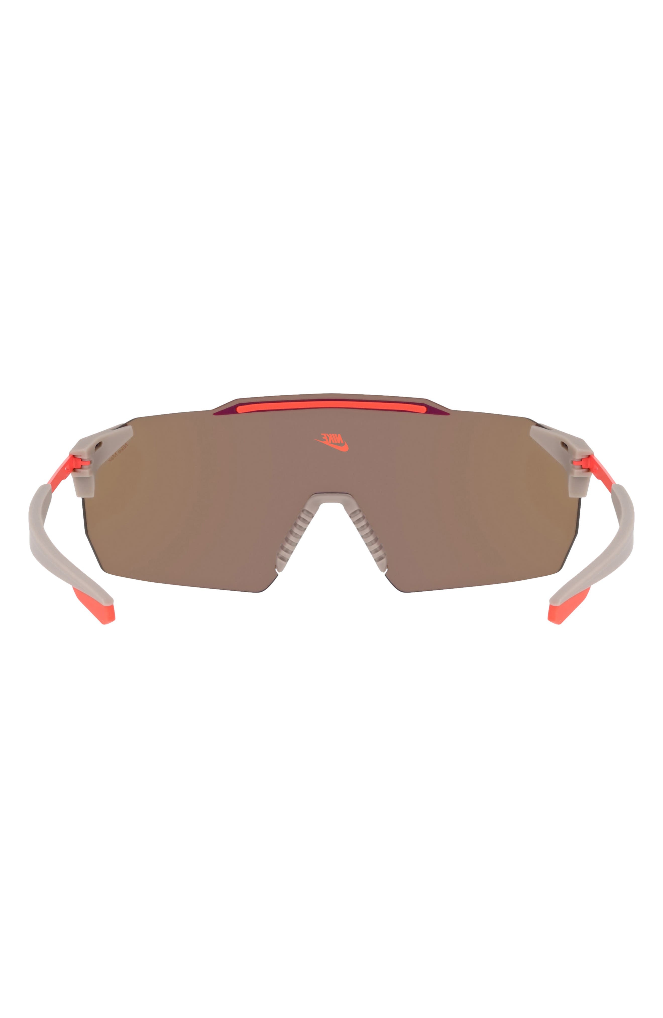 Nike Limitless 61mm Shield Sunglasses in College Grey /Orange Mirror at Nordstrom - 4