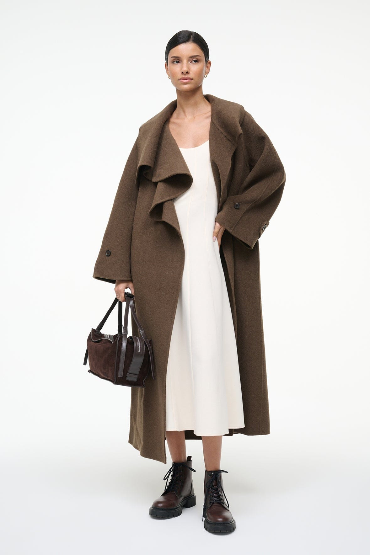 STAUD CHARLOTTE DRESS ECRU - 3