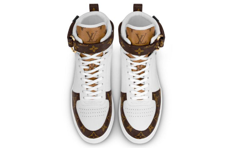 (WMNS) LOUIS VUITTON LV Boombox High-Top Sneakers White 1A87Q2 - 5