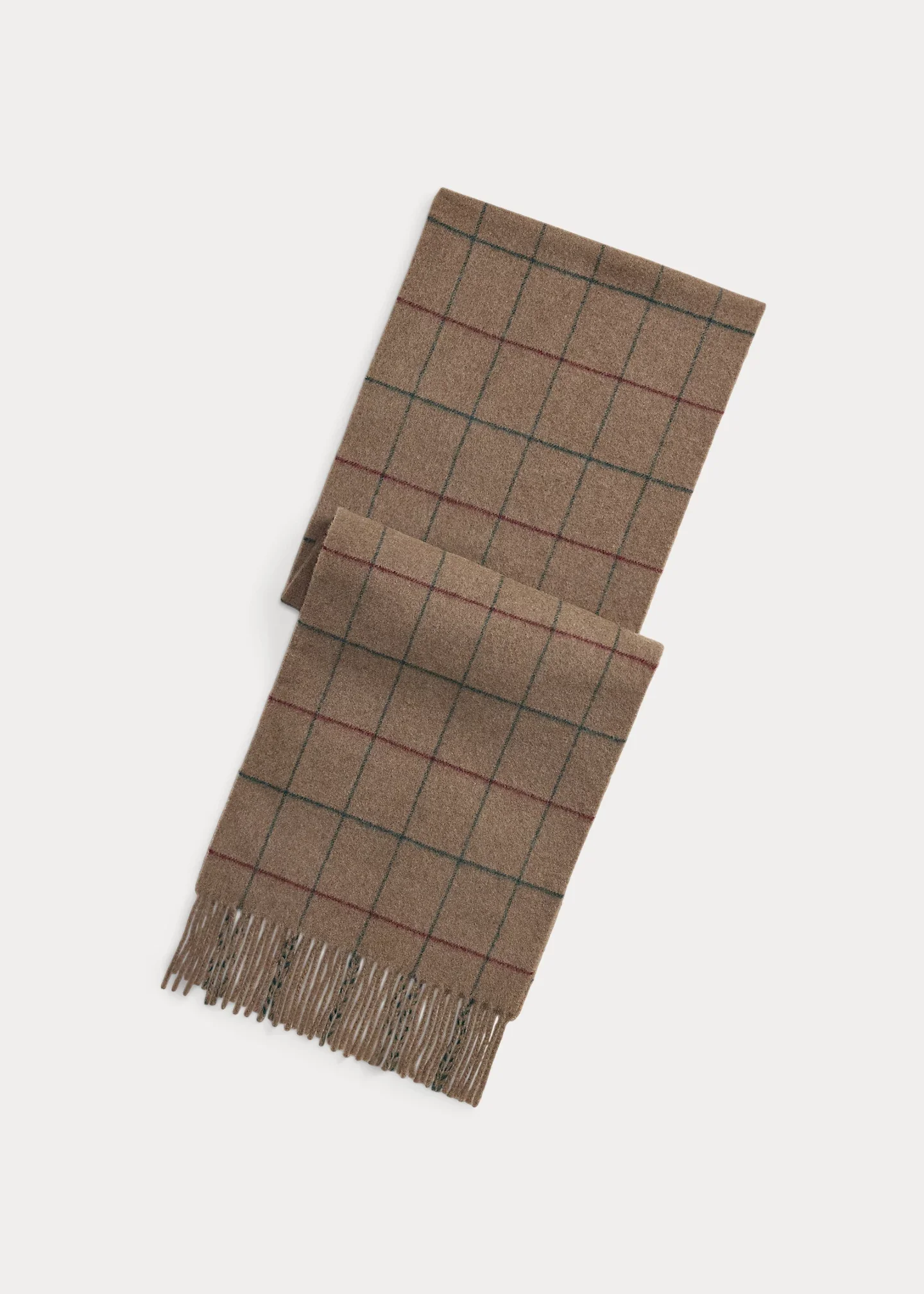 Windowpane Cashmere-Wool Scarf - 1