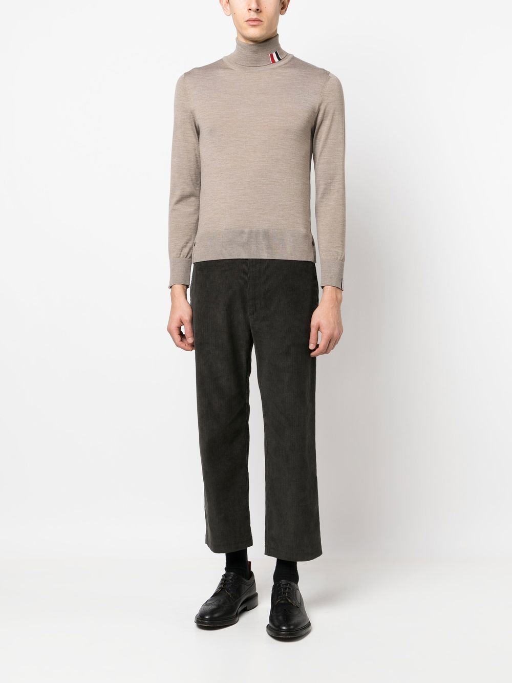 fine knit roll-neck jumper - 2