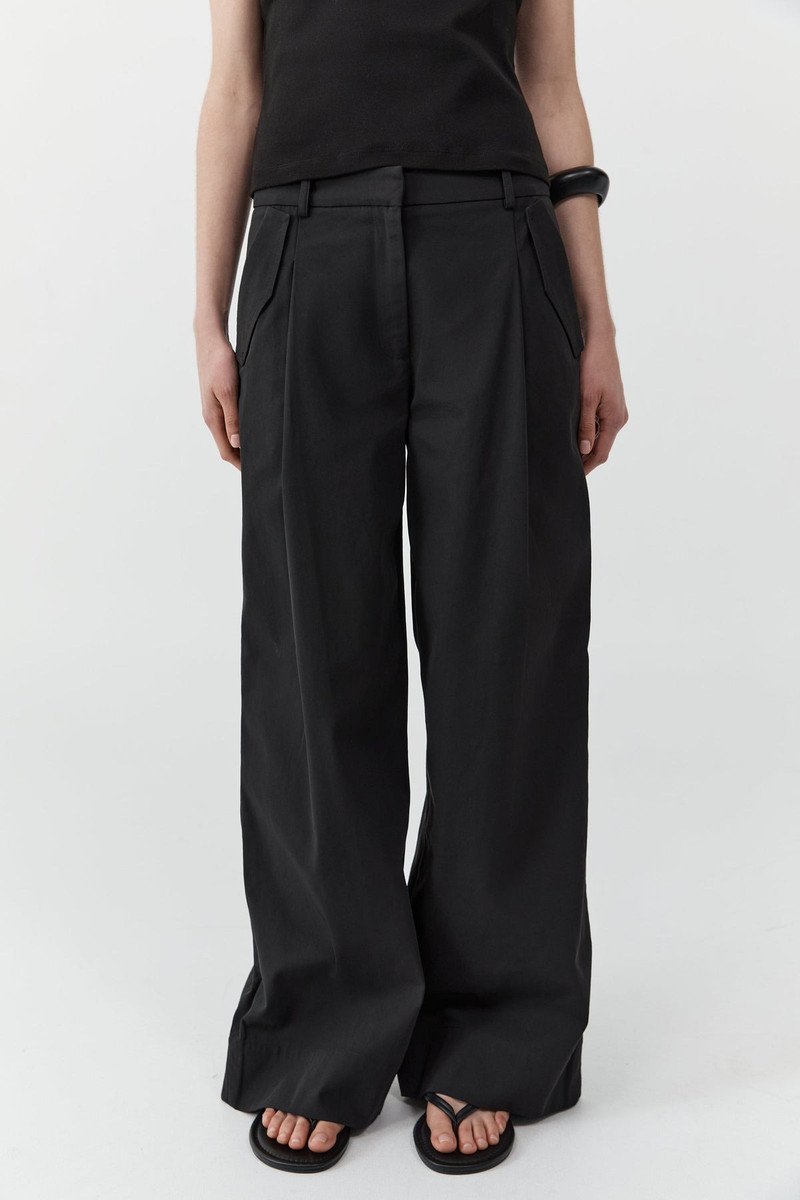 Utility Pleat Pants - Black 3