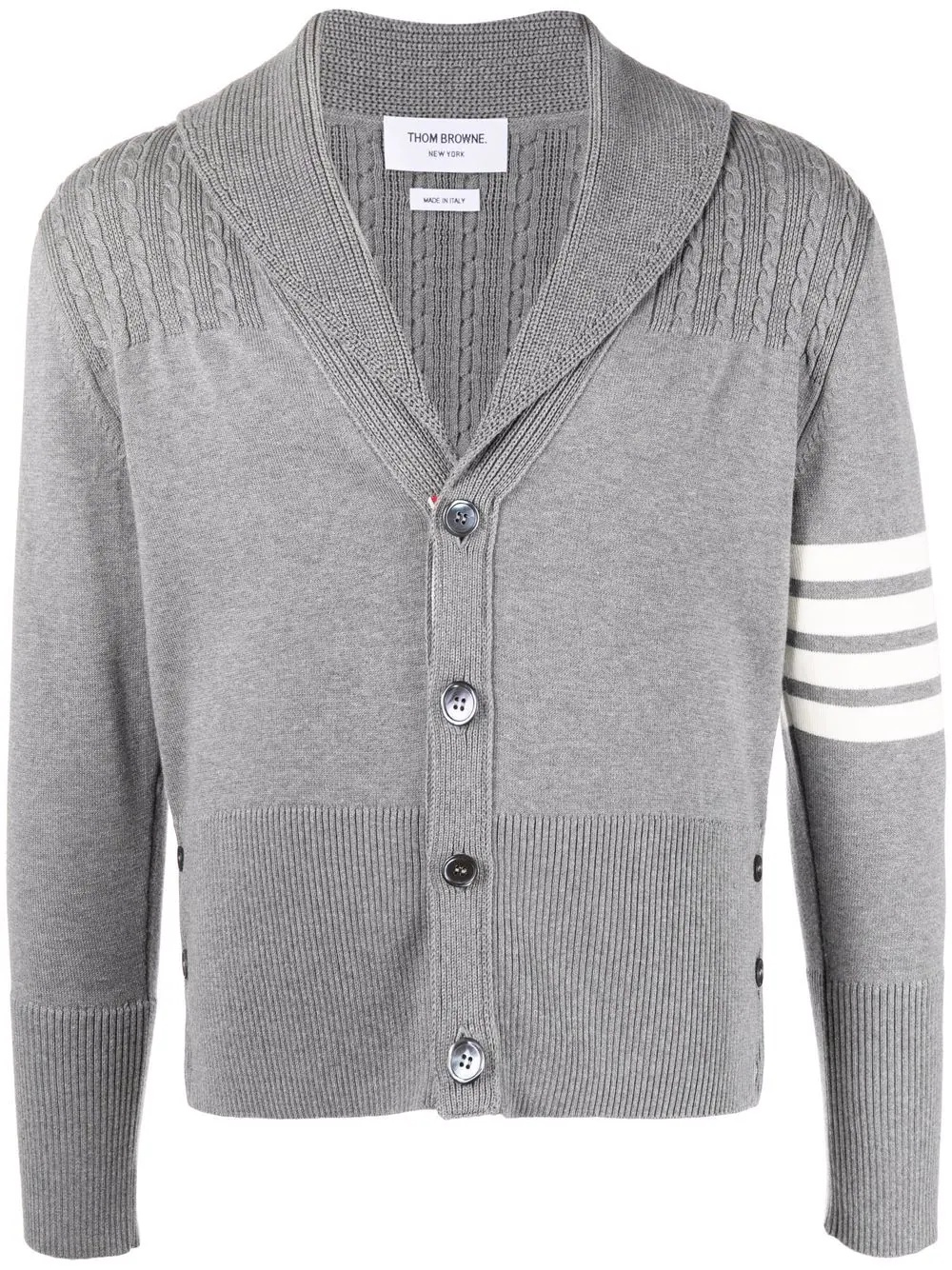 4-Bar stripe knit cardigan - 1