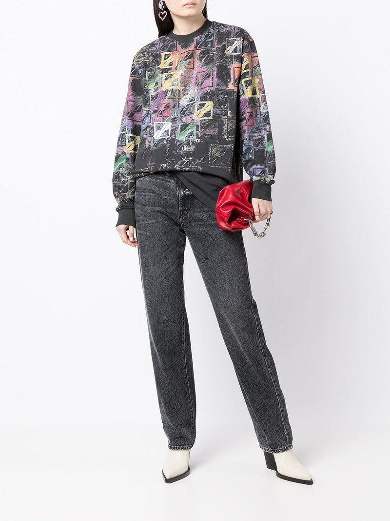 We11done logo-print cotton sweatshirt outlook
