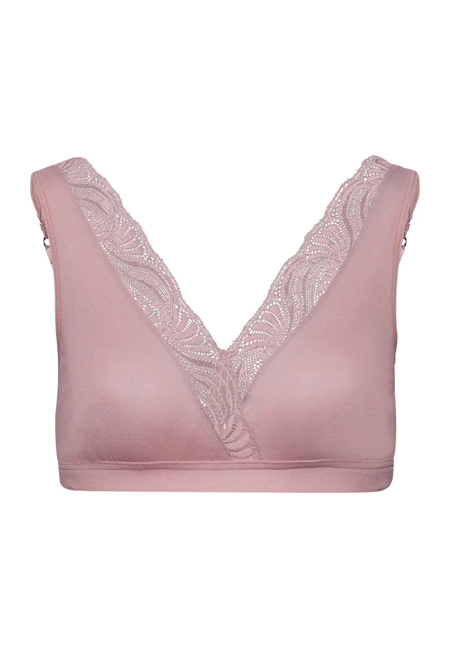 Cotton Delight Lace Trim Cotton Soft Cup Bra - 1