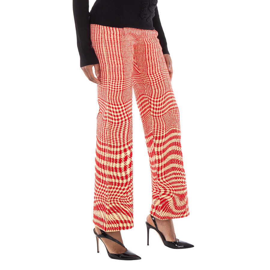 Burberry Houndstooth Wool-Blend Trousers - 2