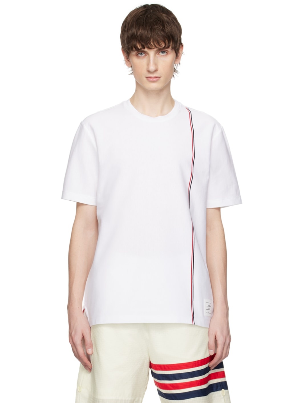 White Striped T-Shirt - 1